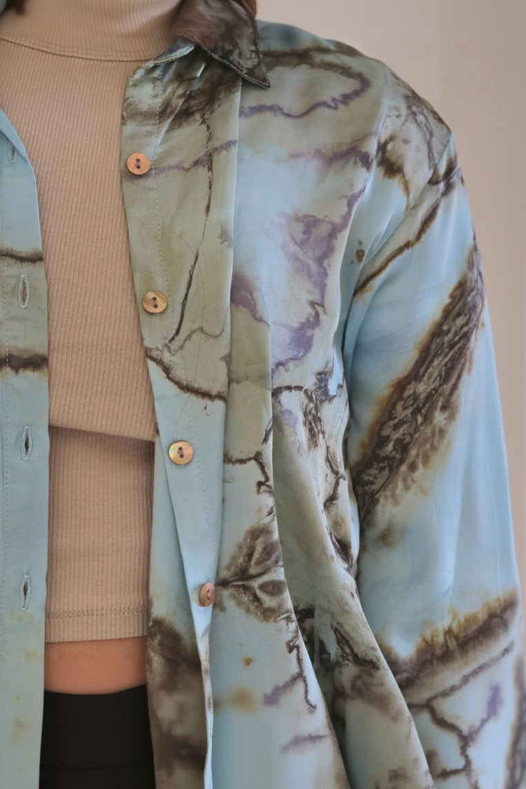 CHEMISE SILKY - Blue sky