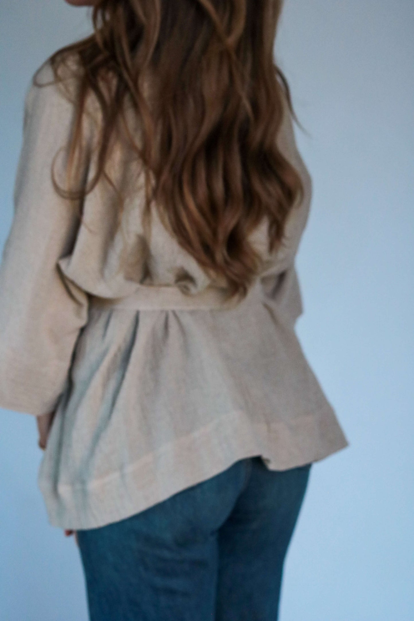 Kimono pour femme lin et coton avec ceinture