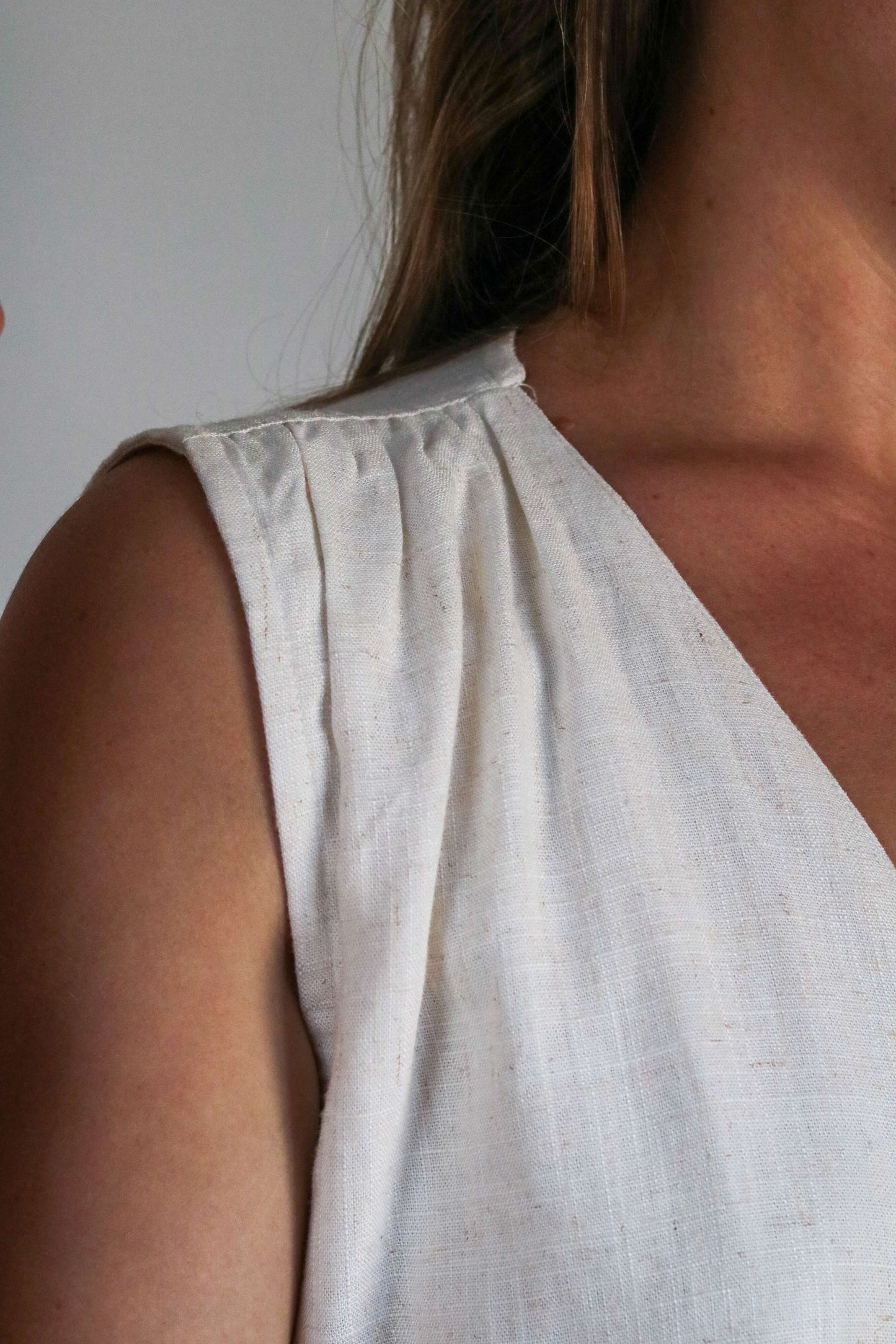 Top veston sans manche pour femme