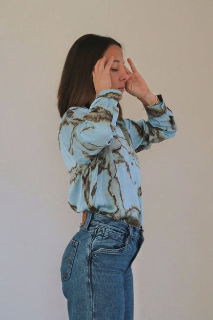 CHEMISE SILKY - Blue sky