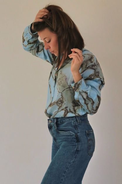 CHEMISE SILKY - Blue sky