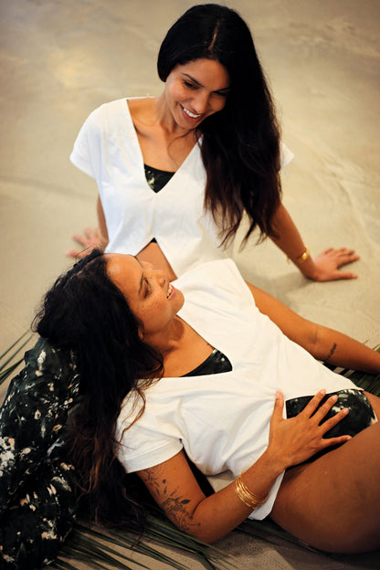 T-SHIRT DE YOGA RÉVERSIBLE - Blanc