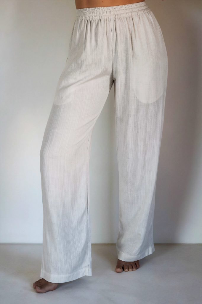 PANTALON ANAYA- Blanc naturel