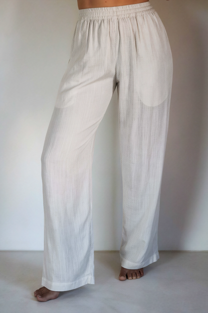 PANTALON ANAYA- Blanc naturel